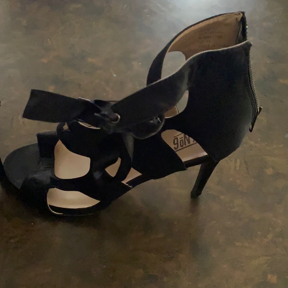 Martina mix nō. 6 black ribbon lace up heel !